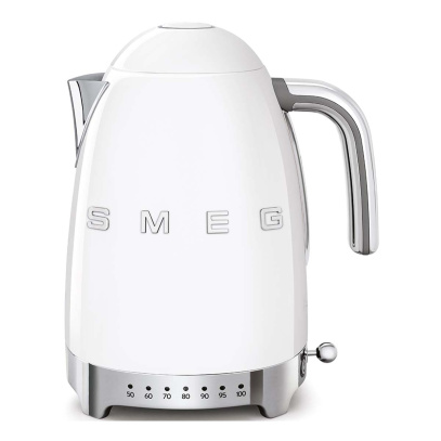 Чайник электрический SMEG 50s Style с регулируемой температурой (KLF04WHEU) White, белый
