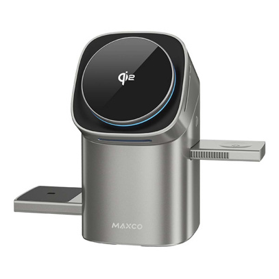 Беспроводное зарядное устройство Maxco MW15 Full Touch Wireless Charger 15W Grey, серый