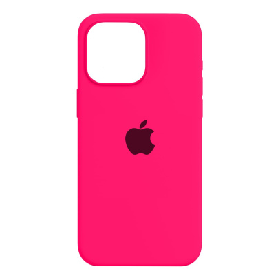 Чехол Silicone Case для Apple iPhone 15 Pro Max Ярко-розовый