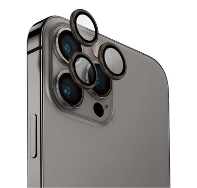 Защитное стекло для камеры iPhone 15 Pro UNIQ OPTIX Camera Lens protector Aluminium (IP6.1P(2023)-ALENSGRY) Серый