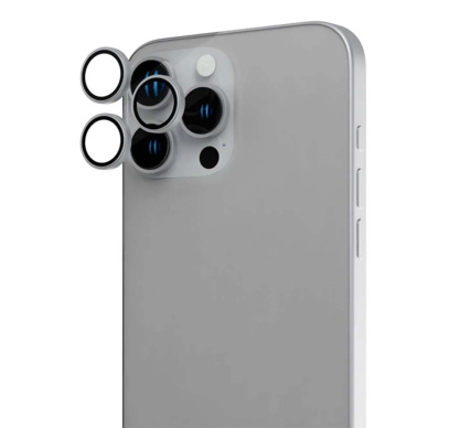 Защитное стекло для камеры iPhone 15 Pro Max BLUEO Original metal frame Серебристый