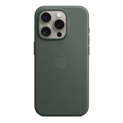 Чехол FineWoven Case для Apple iPhone 15 Pro с MagSafe Evergreen, зеленый