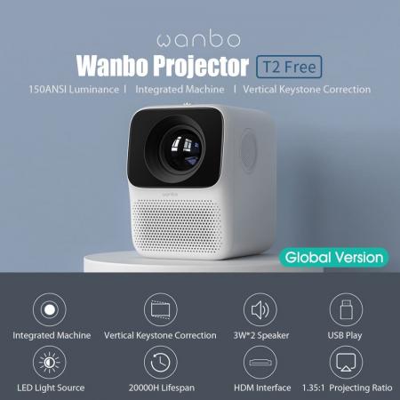 Мини проектор Xiaomi T2 Free/T2M Белый