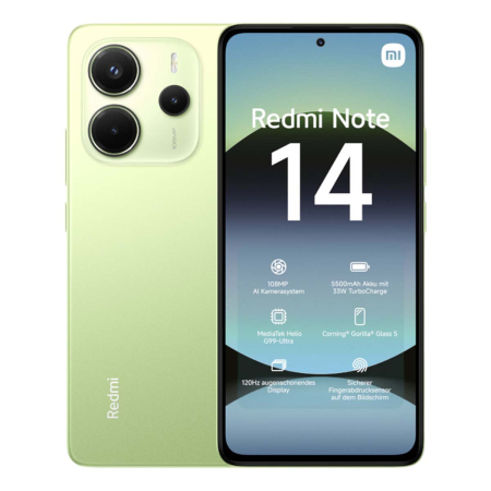 Xiaomi Redmi Note 14 8/256Gb Lime Green, зелёный