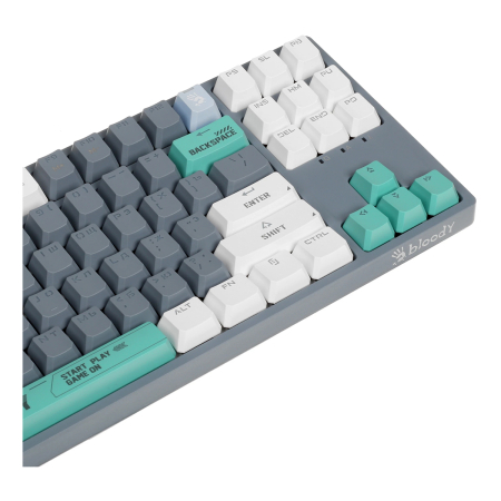 Клавиатура A4Tech Bloody S87 Energy, USB for gamer LED Механическая (S87 USB ENERGY ASH) Серый/зеленый