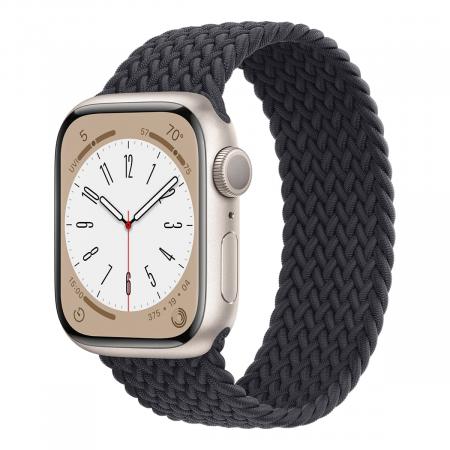 Ремешок для Apple Watch 1-9 Series, SE 38/40/41 mm Braided Solo Loop Чёрный
