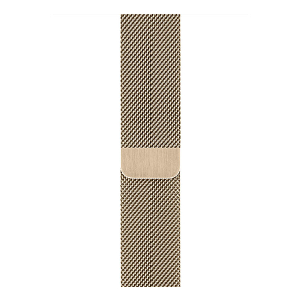 Ремешок для Apple Watch 38/40 mm Gurdini Milanese Loop Champagne Gold, золотой