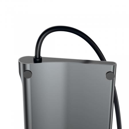 Переходник Baseus для MacBook HUB Enjoyment Series (Type-C to USB3.0+HDMI+SD/MMC+TF/Micro+LAN+VGA+PD+AUX) (CATSX-F0G) Deep Grey, тёмно-серый