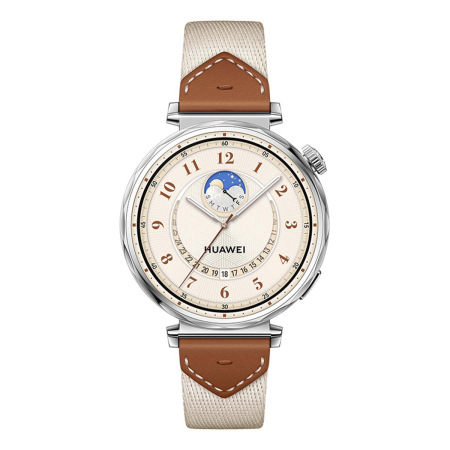 Часы HUAWEI Watch GT 5 Silver, 41 мм, цвет корпуса серебряный, цвет ремешка бежевый