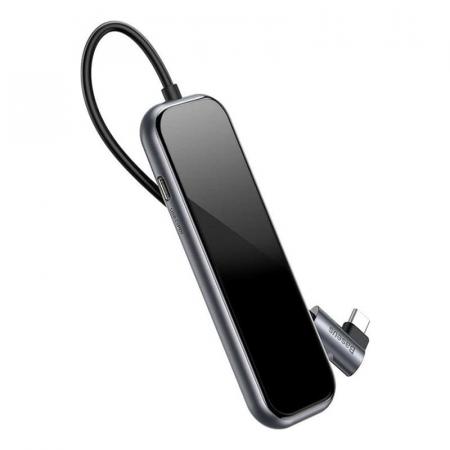Переходник Baseus для MacBook HUB Multifunctional (Type-C to 3xUSB3.0+HD4K+SD/TF+PD) (CAHUB-CZ0G) Deep Grey, тёмно-серый