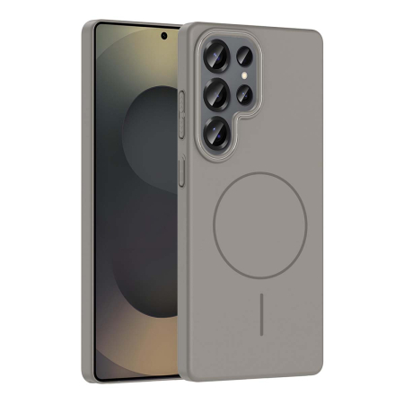 Чехол для Samsung Galaxy S25 Ultra c MagSafe Silicone Case Серый