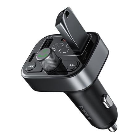 Автомобильное зарядное устройство/FM-модулятор/трансмиттер Baseus S-09 Pro Series Car FM Transmitter (C10762200113-00) Черный