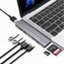 Хаб WiWU HDMI*2+USB3.0*2+USB2.0*1SD+TF+PD (T9) Серый