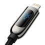 Кабель Baseus Display Fast Charging Data Cable Type-C - Lighting 20W, 1 м (CATLSK-01) Черный
