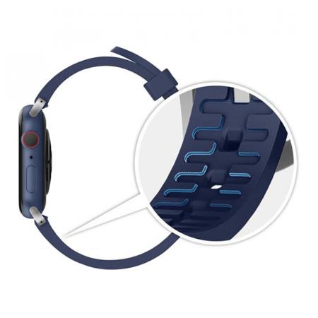 Ремешок для Apple Watch 42/44/45 mm Elago Sport Rubber strap (EAW-BAND-44JIN) Синий