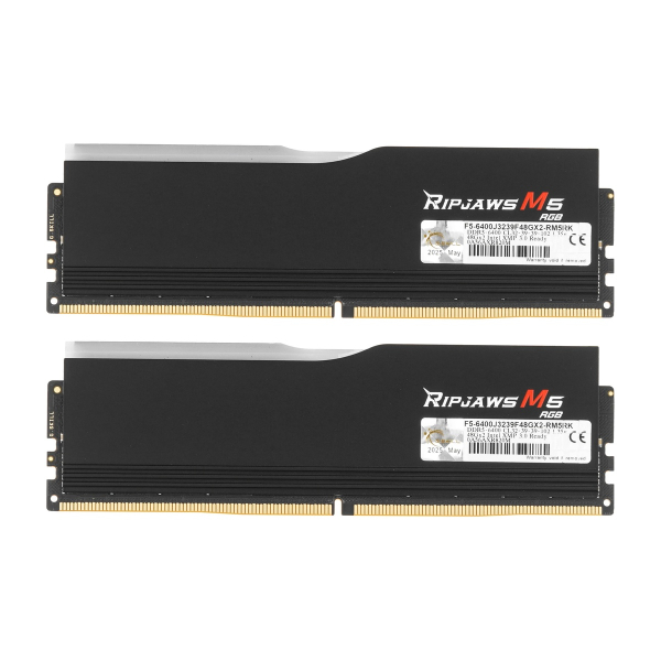 Оперативная память G.SKILL Ripjaws M5 RGB (F5 6400J3239F48GX2 RM5RK) DDR5 96GB 6400MHz CL32 UDIMM 2x48GB RGB Black