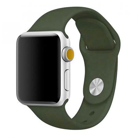 Ремешок для Apple Watch 42/44 mm Silicone Band Тёмно-зелёный