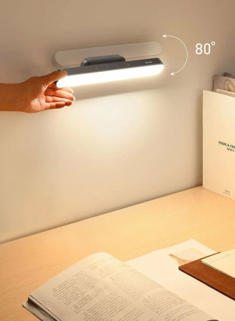 Лампа офисная светодиодная Baseus Magnetic Stepless Dimming Charging Desk Lamp, 45 Вт (DGXC-C0G) Deep gray, серо-белый